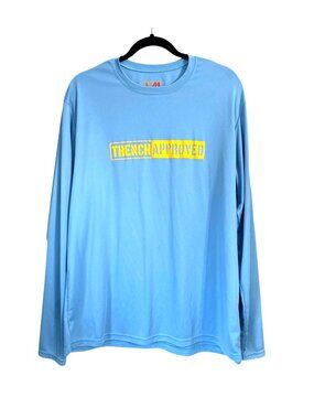 A4 "Trench Approved" Long Sleeve Light Blue T-Shirt L